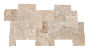 Trawertyn Ivory Classic Mix Bębnowany French Pattern Mini 10mm 1kpl= 0,742m2 | Komplet Rzymski