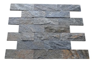 Kamień elewacyjny-dekoracyjny kwarcytowy Deoli Green Brick 10x30