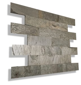 Kamień elewacyjny-dekoracyjny kwarcytowy Silver Shine Brick 10x30