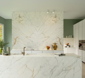 Spiek kwarcowy 12mm The Top Marazzi Golden White Lux 324x162 cm