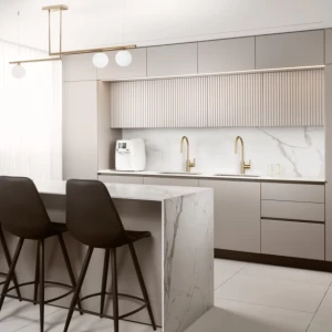 Spiek Kwarcowy Calacatta Prestigio Poler 320x160x0,6 cm